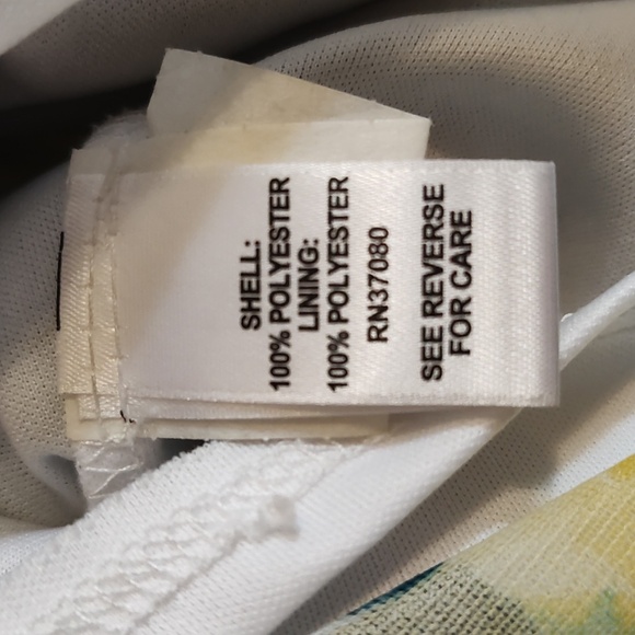 Y2K Vintage Cato Fairycore High-Low Skirt Yellow Aqua Floral Sheer Lined Size M - Picture 11 of 11